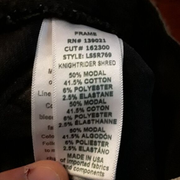 Frame Factory Faded Black Distressed Ripped Denim Jeans - Picture 8 of 8